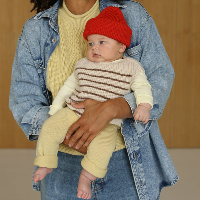 VEST HARVEY BABY - cream/mocha