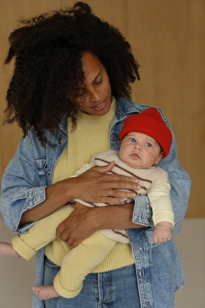 VEST HARVEY BABY - cream/mocha