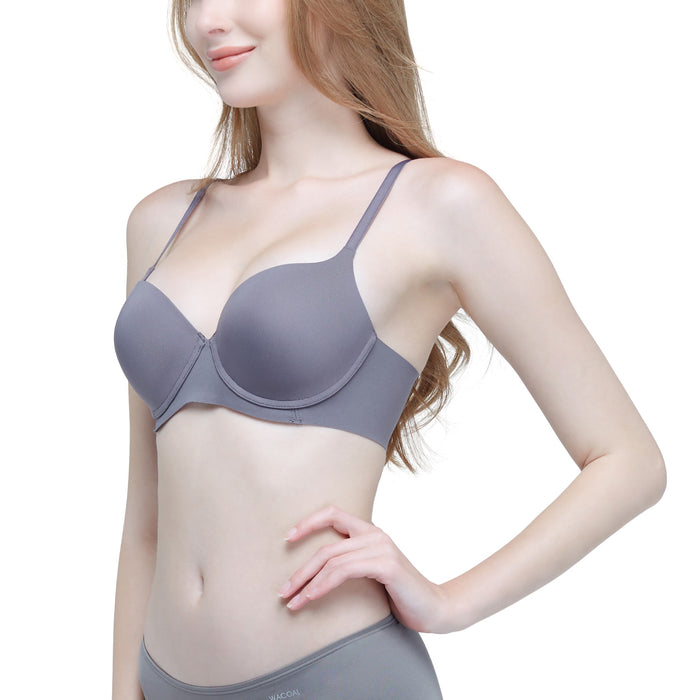 Wacoal  บราดันทรงมีโครง เสริมฟองน้ำหนา รุ่น WB5P79 สีเทาดำ (DG)
