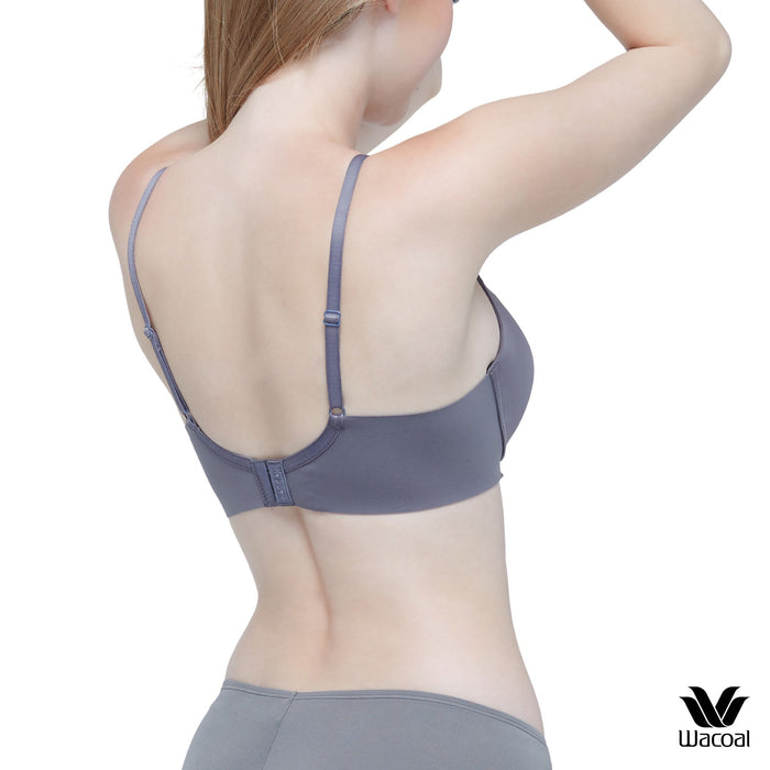 Wacoal  บราดันทรงมีโครง เสริมฟองน้ำหนา รุ่น WB5P79 สีเทาดำ (DG)