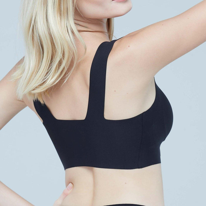 วาโก้ บราไร้โครง สวมหัว คอวี สีดำ ด้านหลัง รุ่น WH9E12 Wacoal Wireless Bra Back