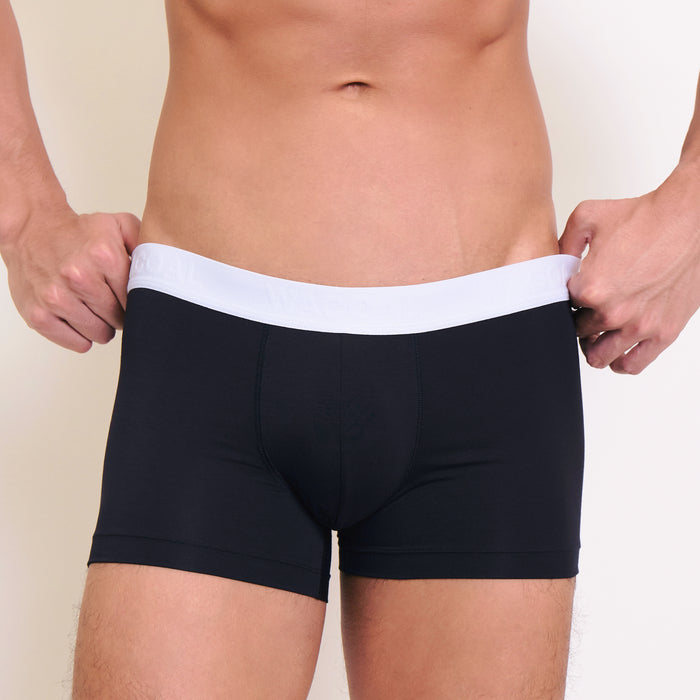 Wacoal กางเกงในผู้ชาย BAMBOO FILAGEN (BOXER) รุ่น WXU407 สีดำขอบขาว (BB)