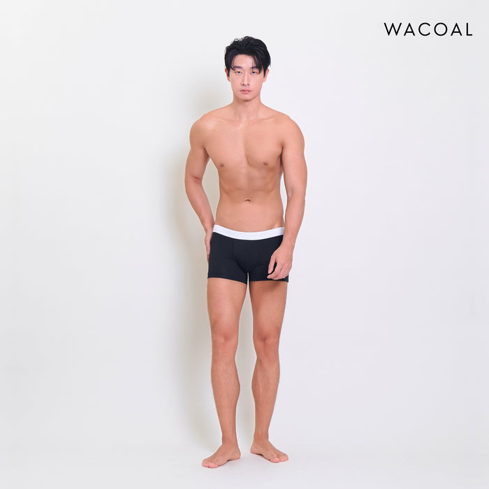 Wacoal กางเกงในผู้ชาย BAMBOO FILAGEN (BOXER) รุ่น WXU407 สีดำขอบขาว (BB)