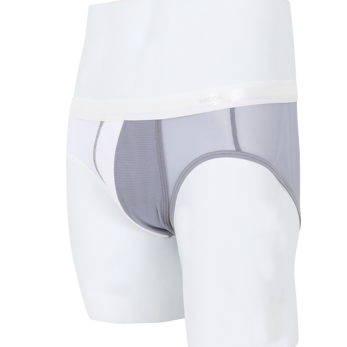 Wacoal กางเกงในผู้ชาย Bikini See-Through Two Tone รุ่น  WXU302 สีดำ (GY)