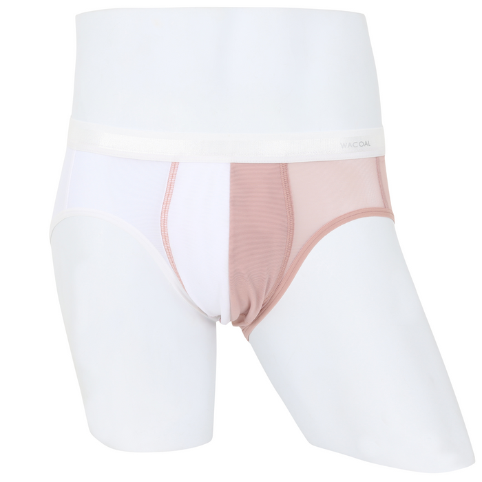 Wacoal กางเกงในผู้ชาย Bikini See-Through Two Tone รุ่น  WXU302 สีชมพูกุหลาบป่า (WR)