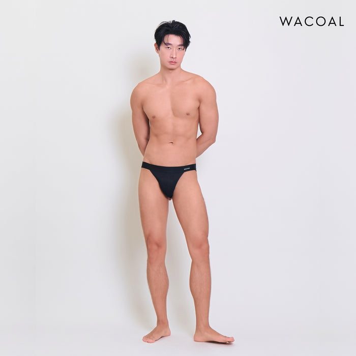 Wacoal กางเกงในผู้ชาย FASHION SEE THROUGH (high-cut lace briefs) รุ่น WXU304 สี ดำ (BL)