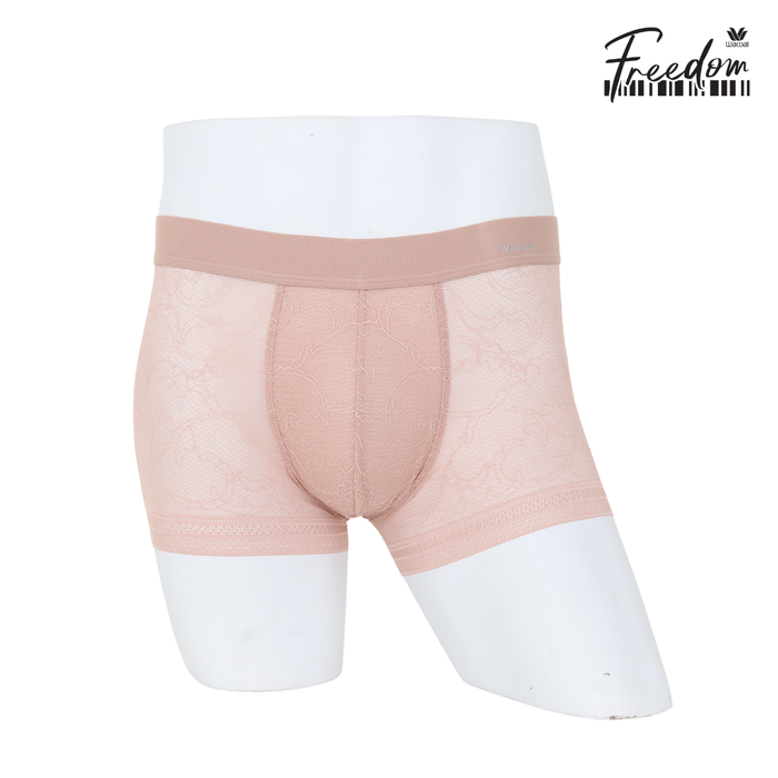 Wacoal กางเกงในผู้ชาย LIMITED ผ้าลูกไม้ (Lace Boxer) รุ่น WXU404 สีเบจ (BE)