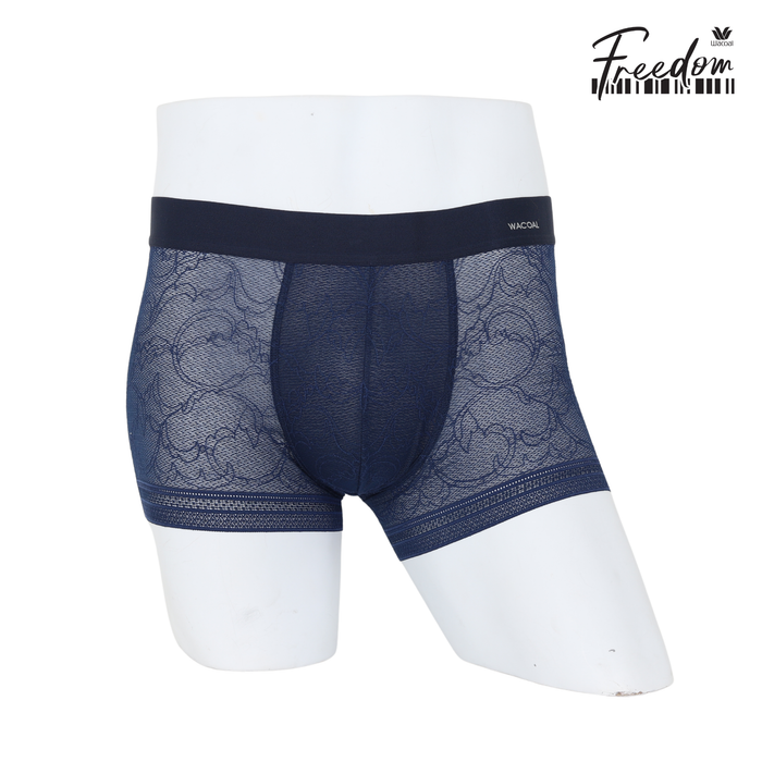 Wacoal กางเกงในผู้ชาย LIMITED ผ้าลูกไม้ (Lace Boxer) รุ่น WXU404 สีน้ำเงิน (NB)