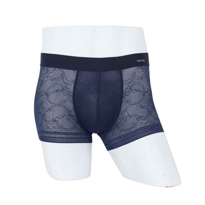 Wacoal กางเกงในผู้ชาย LIMITED ผ้าลูกไม้ (Lace Boxer) รุ่น WXU404 สีน้ำเงิน (NB)
