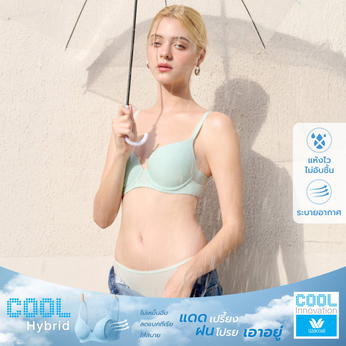 Wacoal Cool Innovation บรามีโครง ฟองน้ำบาง 10 มิล รุ่น WB5P66 สีเขียวอ่อน (LM)