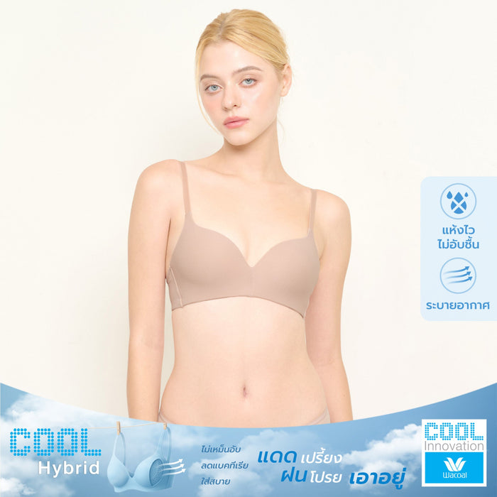 Wacoal Cool Innovation บราไร้โครง ฟองน้ำบาง 10 มิล รุ่น WB5X90 สีเบจ (BE)