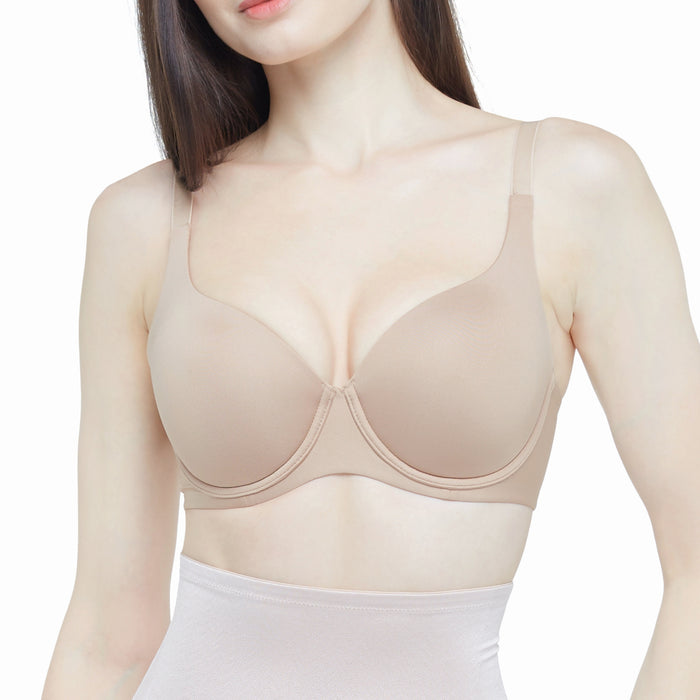 Wacoal Curve Diva บรามีโครงเก็บกระชับสาวคัพใหญ่ รุ่น WB7952  โอวัลติน (OT)