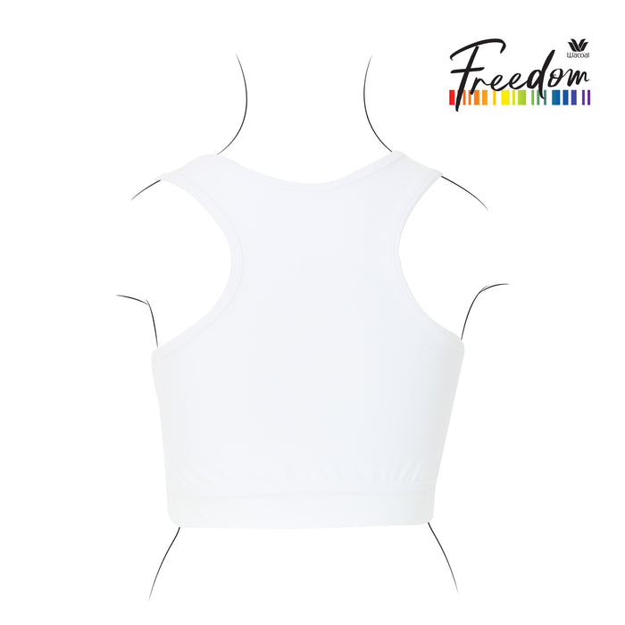 Wacoal FREEDOM เสื้อกล้ามกระชับอกแบบครึ่งตัวตะขอด้านข้างรุ่น WXT101 สีขาว (WH)