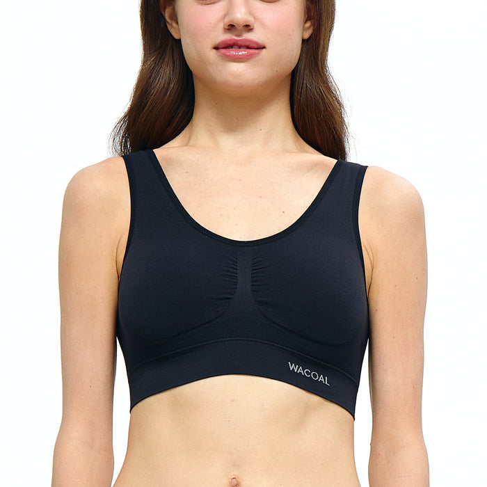Wacoal Lingerie บรามีตะขอ ไร้ตะเข็บ รุ่น WH9C43 สีดำ (BL)