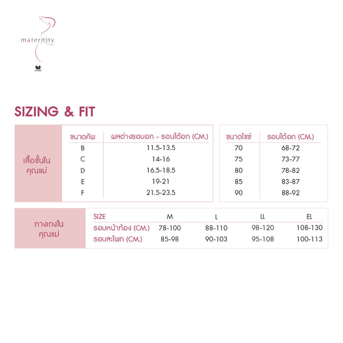 Wacoal Maternity Panty กางเกงในรูปแบบเต็มตัวสำหรับคุณแม่ตั้งครรภ์โดยเฉพาะ รุ่น WM6176 สีเบจ (BE)