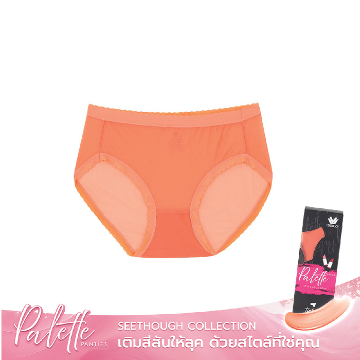 Wacoal Palette Panties กางเกงใน See-Through รุ่น MUMP01 สีส้มเมเปิ้ล (OM)