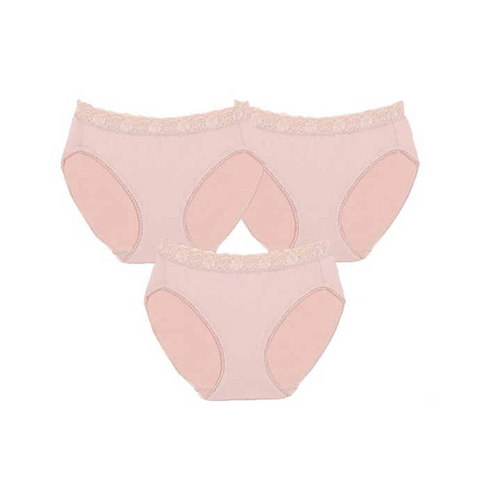 Wacoal Panty pack กางเกงในใส่สบาย รูปแบบบิกินี่ set 3 ชิ้น รุ่น WU1T35 สีเบจ (BC)