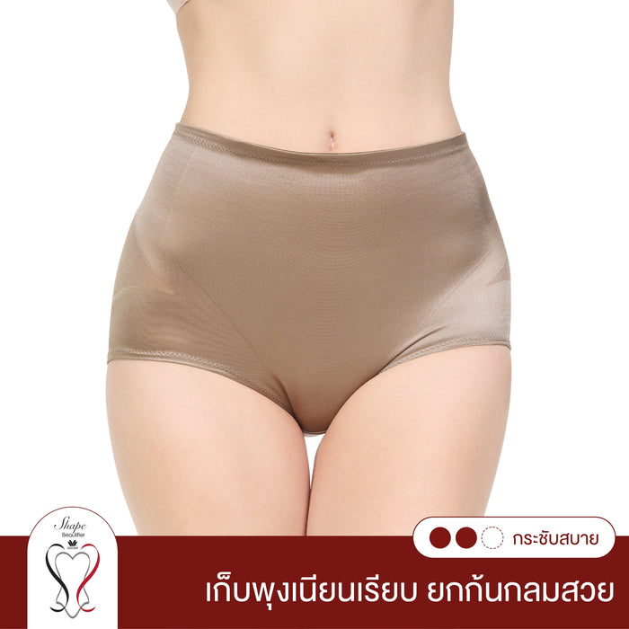 Wacoal Shapewear Stay กางเกงกระชับหน้าท้อง ยกสะโพก รุ่น WG1261  สีน้ำตาล (BR)