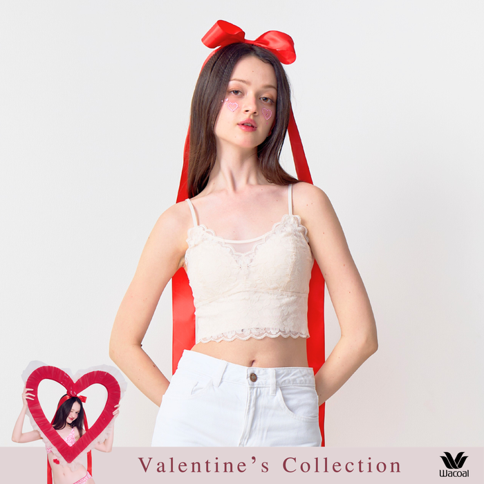 Wacoal Sweetheart Collection บราสวมหัวตกแต่งลูกไม้ รุ่น WH4A11 สีเบจ (BE)