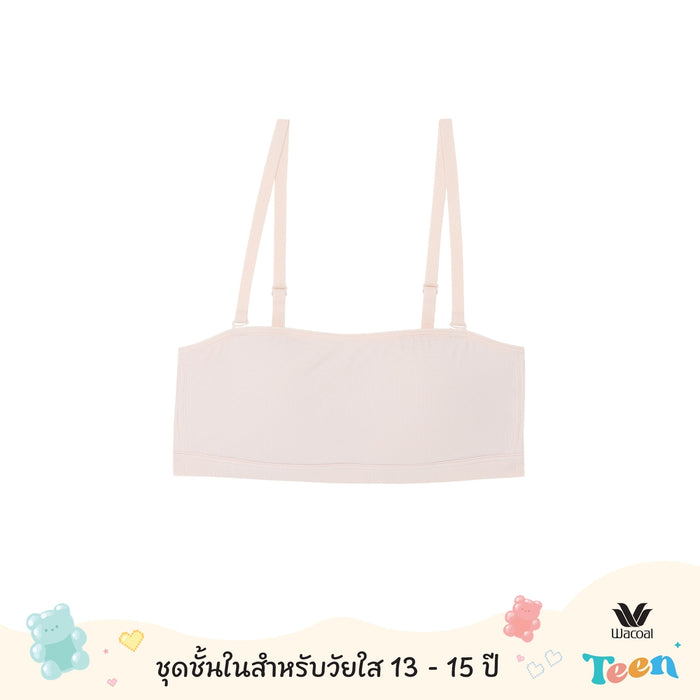 Wacoal Teen ชุดชั้นในสำหรับวัยใส บราเกาะอกไร้โครง รุ่น WBT135 สีเบจ (BE)