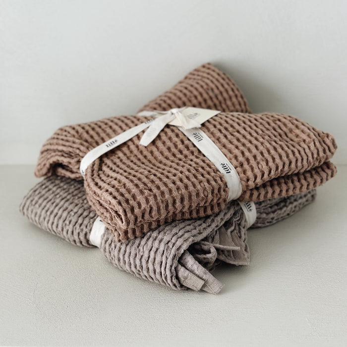 WAFFLE BLANKET 120x120 - beige