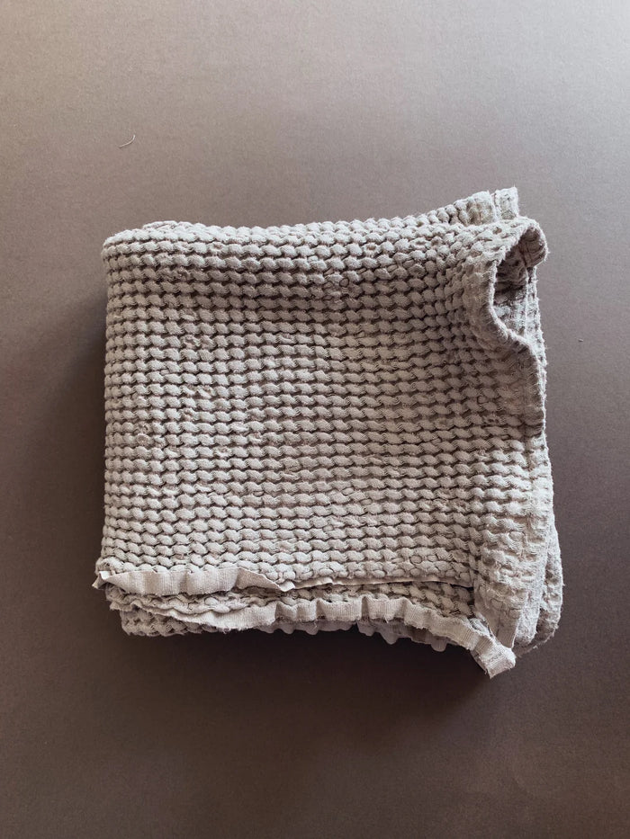 WAFFLE BLANKET 120x120 - beige