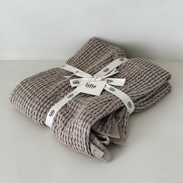 WAFFLE BLANKET 120x120 - beige