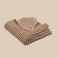 WAFFLE BLANKET 120x120 - cappuccino