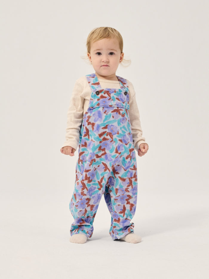 Watercolor all over corduroy overall - BABY