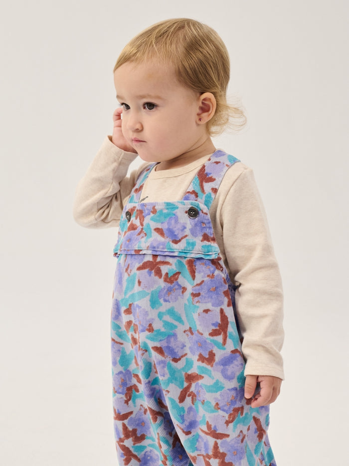 Watercolor all over corduroy overall - BABY