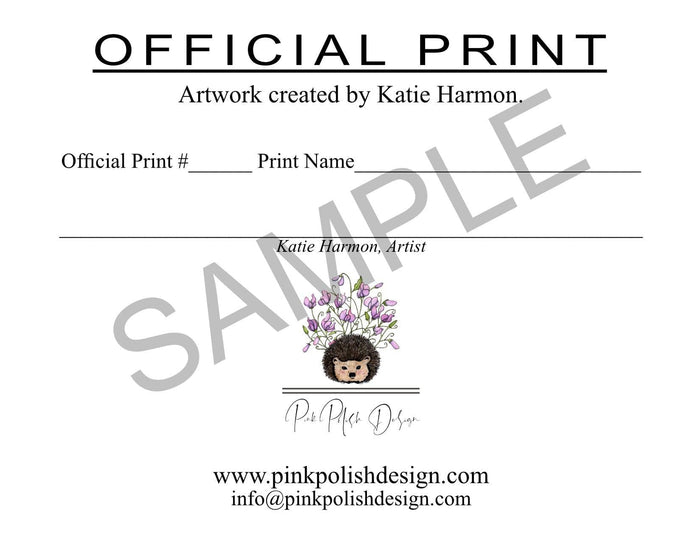 PinkPolish Design Art Prints "When Pigs Fly"  Watercolor Painting: Art Print