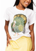 White Big Turkey Tee