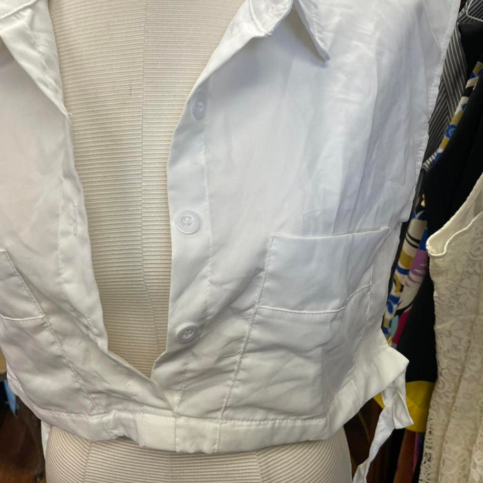 White button up vest
