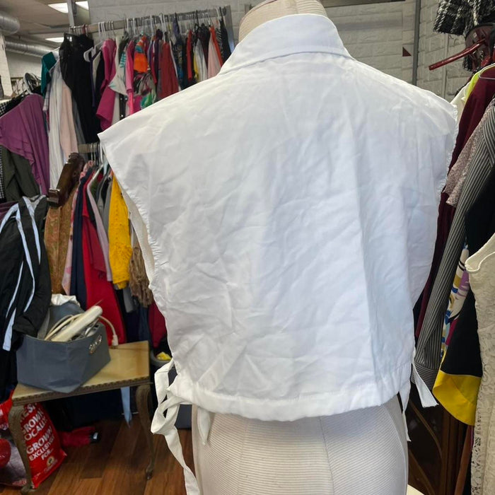 White button up vest