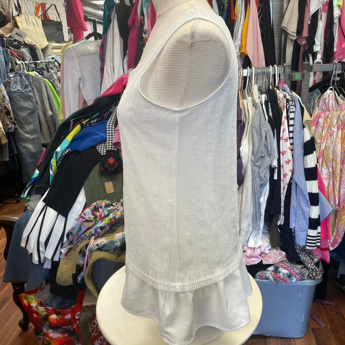 White mesh tank top