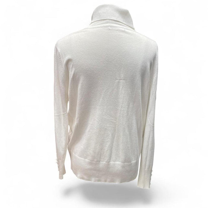 White turtleneck sweater