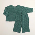 Winnie + Crew - Micky Set in Thin Green Stripe