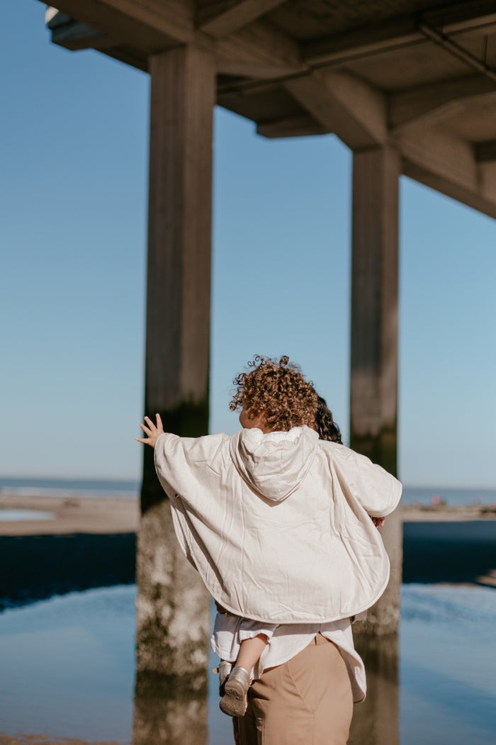 WINTERPONCHO - CREAM 9m-3Y