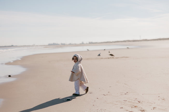 WINTERPONCHO - CREAM 9m-3Y