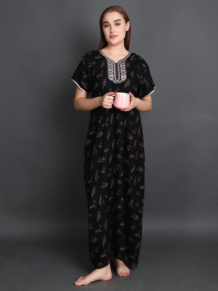 Women's Alpine Digital Print Maxi Nightgown…