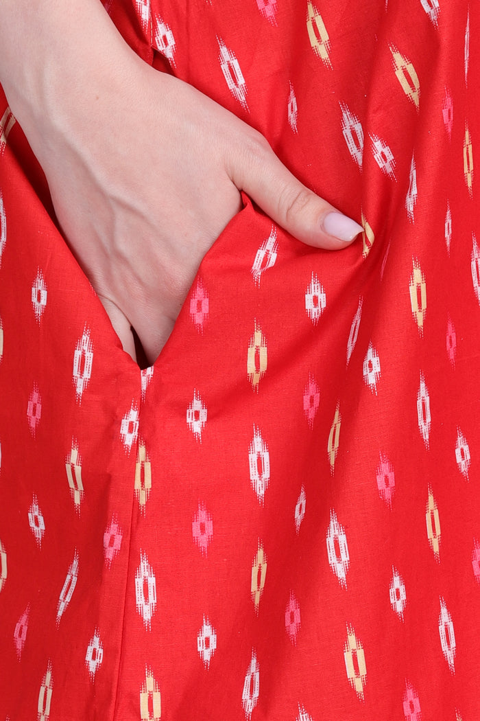 Women's Cotton Printed Maxi Nightgown
