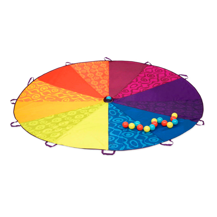 Colorful play parachute and balls