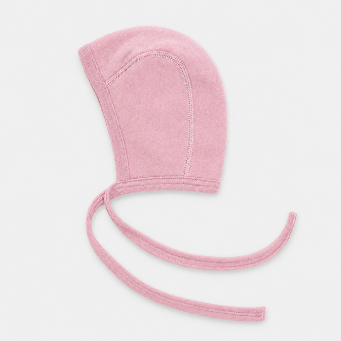 WOOL BABY BONNET SOFT PINK