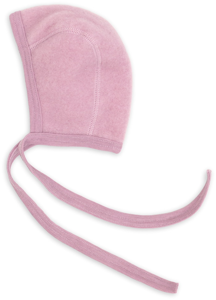WOOL BABY BONNET SOFT PINK
