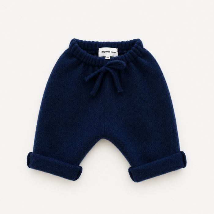 WOOL BAGGY PANTS BABY - INDIGO