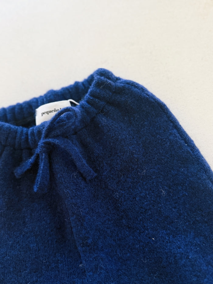 WOOL BAGGY PANTS BABY - INDIGO