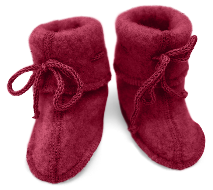 WOOL BOOTIES RED - baby