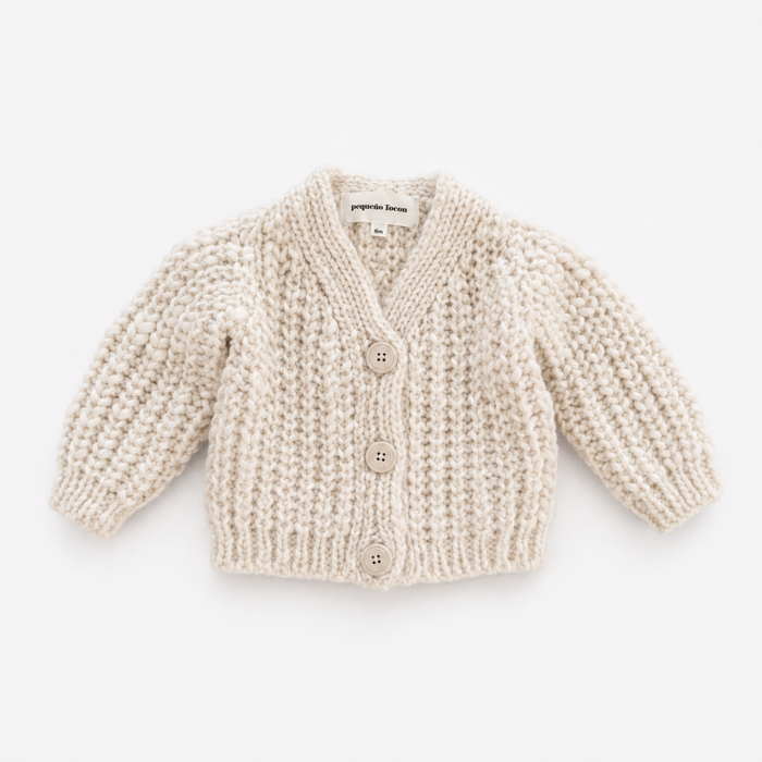 WOOL CARDIGAN - NATURAL
