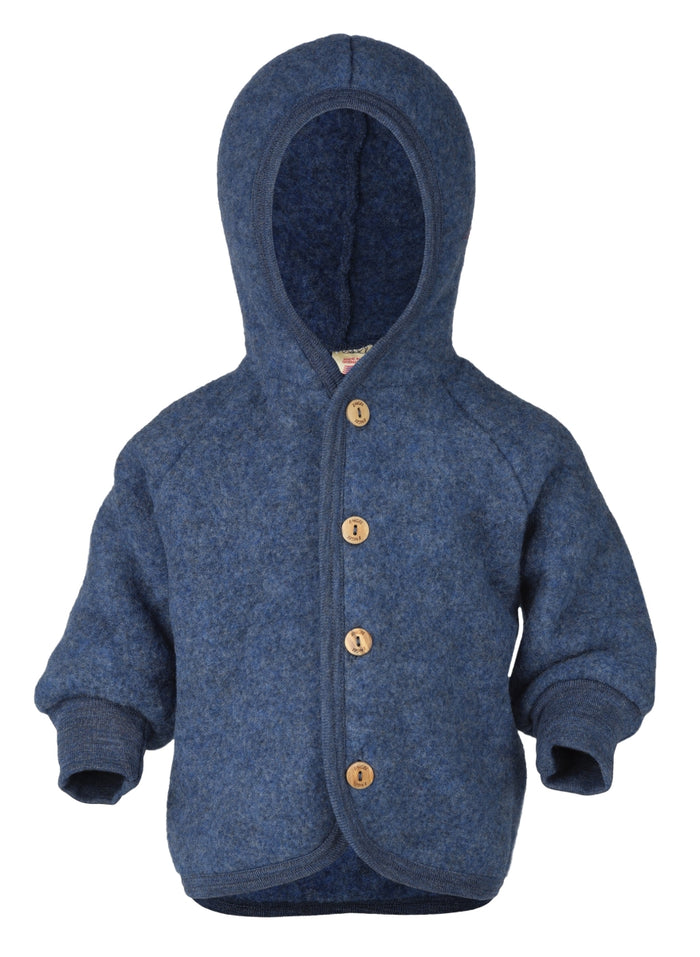 WOOL FLEECE JACKET DARK BLUE - baby