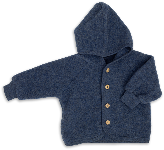 WOOL FLEECE JACKET DARK BLUE - baby